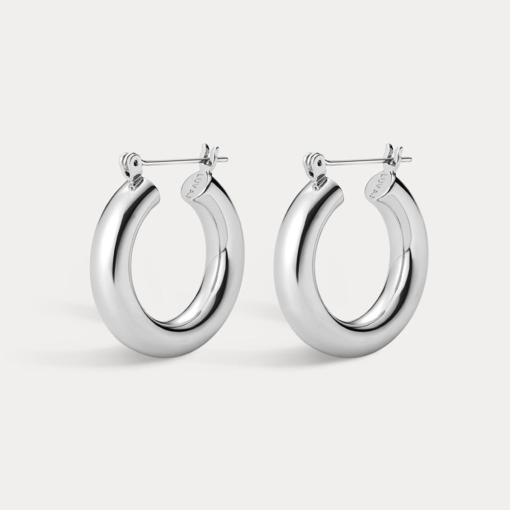 Luv Aj Baby Amalfi Tube Hoops - Silver